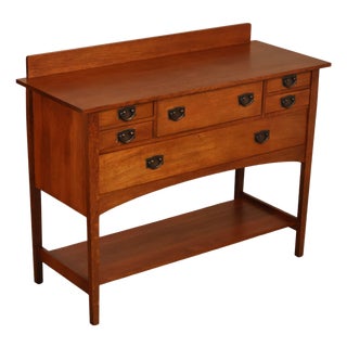 STICKLEY MISSION COLLECTION HARVEY ELLIS OAK SIDEBOARD For Sale