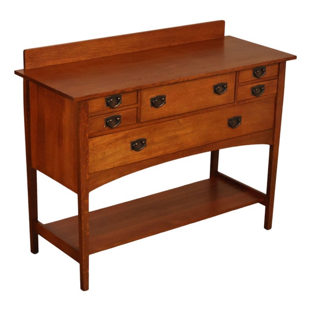 STICKLEY MISSION COLLECTION HARVEY ELLIS OAK SIDEBOARD For Sale