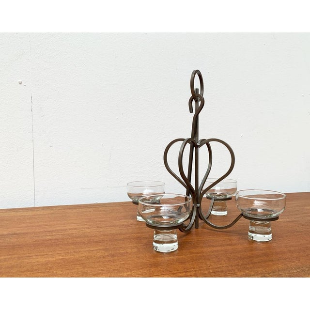 Mid-Century Danish Metal and Glass Candleholder, 1960s For Sale - Image 14 of 18