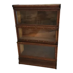Early 20th Century Globe Wernicke Bookcase 3 Section Barrister Stacking Lawyer Bookcase