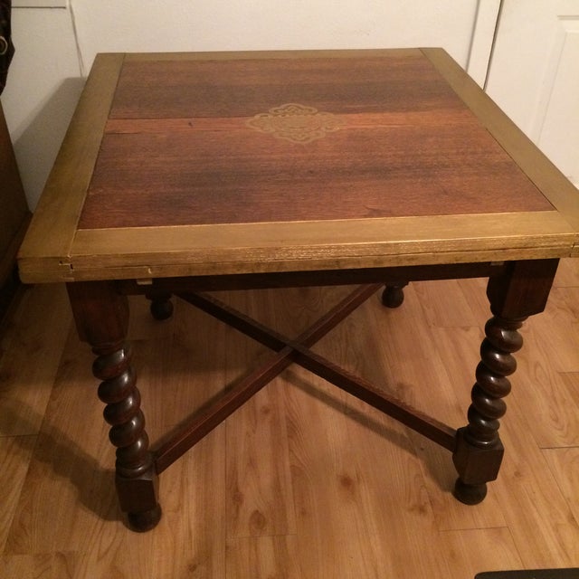 English Oak Antique Barley Twist Pub Table Chairish