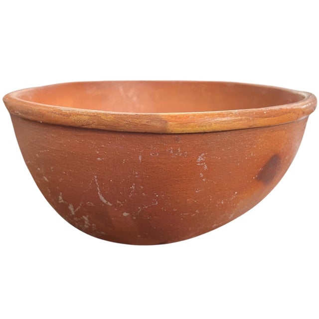 Handmade Signed Terracotta Bowl / Primitive Studio Pottery Vessel For Sale In Jacksonville, FL - Image 6 of 9