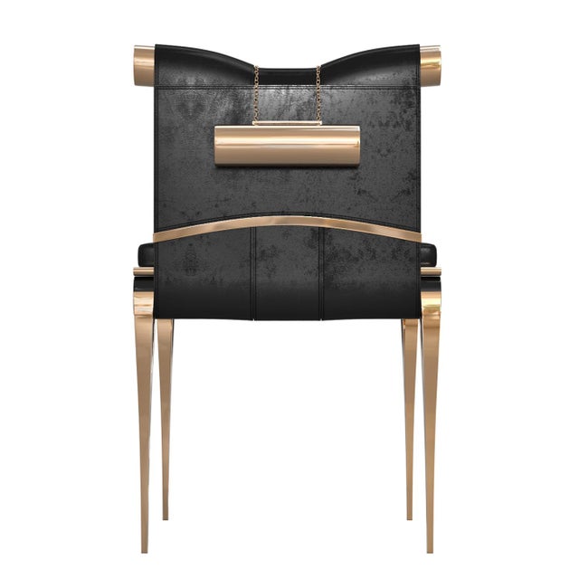 "Moglie" Chair With Bronze and Exclusive Accessory, Hand-Crafted For Sale - Image 9 of 12