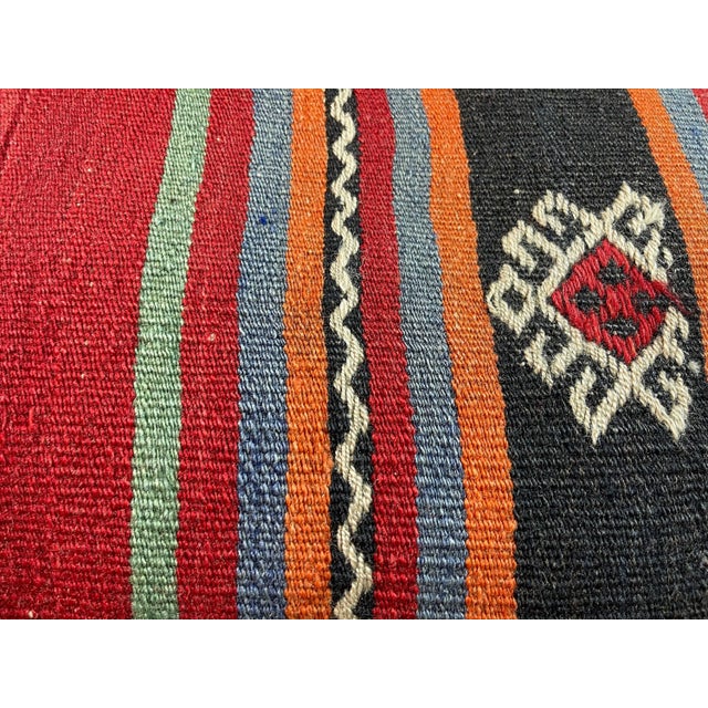 Textile Vintage Turkish Kilim Cushion Cover For Sale - Image 7 of 11
