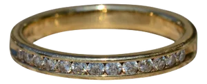 The Wilton Manors: Yellow Gold Channel Set Natural Diamond Band
