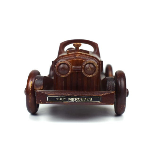 Figurative Late 20th Century Handmade Wooden 1931 Mercedes Car Model For Sale - Image 3 of 9
