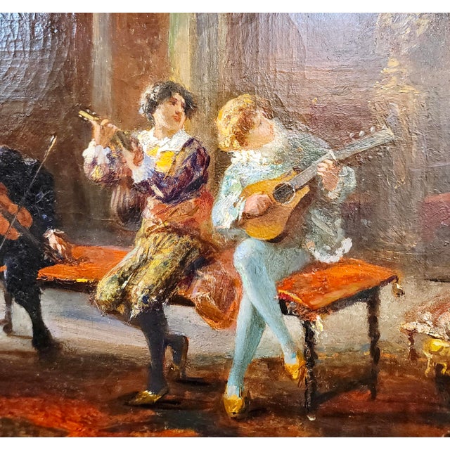 Mario Spinetti -a Private Concert for the Aristocratic Lady-19th Century Oil Painting For Sale - Image 10 of 12