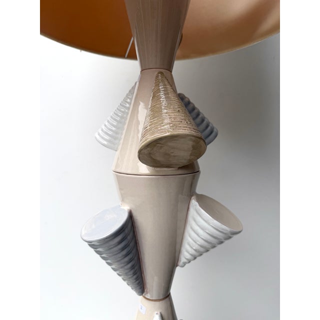 Contemporary Ceramic Cones Floor Lamp by Antonio Cagianelli, Italy For Sale - Image 12 of 14