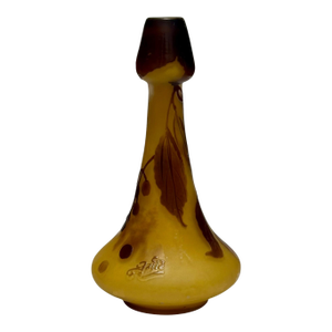 Antique Art Nouveau Galle Cameo Glass Vase