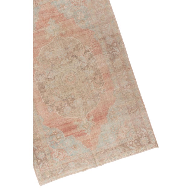 Textile Vintage Circa 1940 Turkish Oushak Rug 7ft 5in X 11ft 2in For Sale - Image 7 of 7