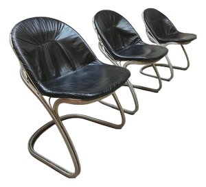 Vintage Italian Pascale Dining Chairs by Gastone Rinaldi for Rima, 1970s, Set of 3
