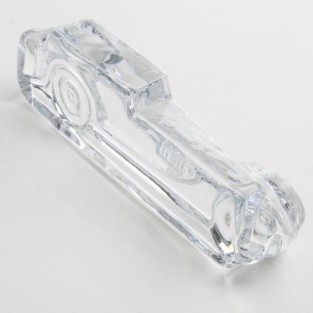 Transparent Daum Crystal Marly Car Relief Paperweight or Decorative Sculpture For Sale - Image 8 of 11