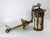Gothic 20th Century Arts & Crafts Brass and Slag Glass Gothic Tudor Revival Pendant Light For Sale - Image 3 of 15
