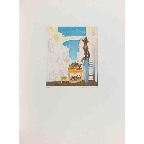 Etching and aquatint on paper realized by Normanno Soscia. Hand signed, dated and numbered in pencil. Edition of 90....