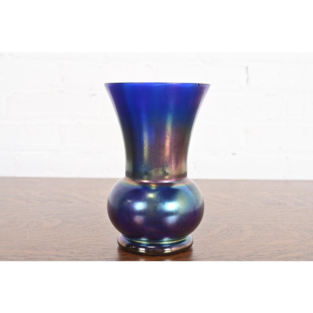 Loetz Art Nouveau Iridescent Art Glass Vase For Sale - Image 10 of 10