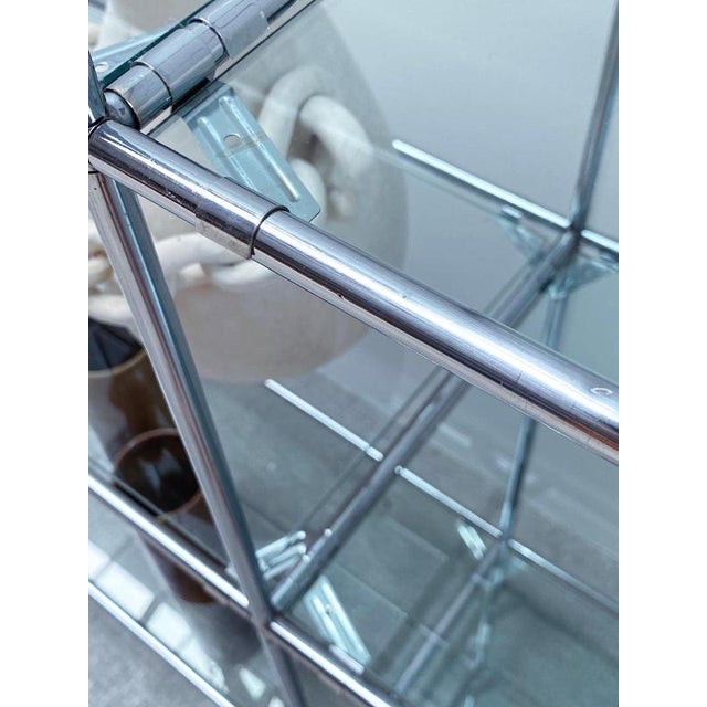 Metal Vintage Modular Shelf in Chrome Glass by Poul Cadovius for Royal System, Denmark, 1960s For Sale - Image 7 of 11