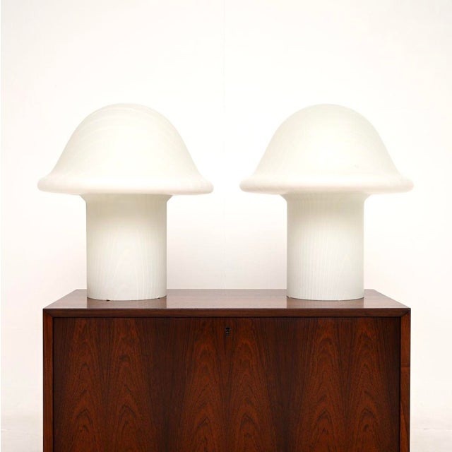 Large Vintage Murano Glass Mushroom Lamps, 1970s, Set of 2 For Sale - Image 13 of 13