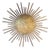 Small Spanish Gold-Leaf Gilt Metal Sunburst Fixture or Sconce, 1960s For Sale