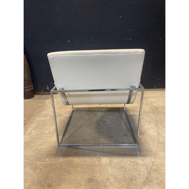Mid-Century Modern 1970s Scoop Chair Attributed to Milo Baughma With the Thinline Chrome Frame For Sale - Image 3 of 7
