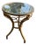 1980s Arteriors Modern Gold Leaf Finished Cinched Waist Side Table For Sale