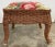Traditional Vintage Wicker Stool With Floral Needlepoint For Sale - Image 3 of 10