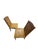 Here is a very unique pair of connected conversation benches featuring opposing slatted seats raised on elegant cabriole...