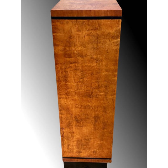 Wood Art Deco Mahogany Open Faced Bookcase from Linköpings Möbelindustri AB, 1950s For Sale - Image 7 of 18