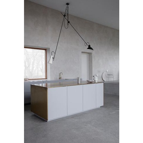 White and Black Cinquanta Suspension Lamp by Vittoriano Vigano for Astep For Sale - Image 4 of 7