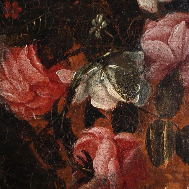 17th Century Italian Artist, Still Life with Flowers, 17th Century, Oil on Canvas, Framed For Sale - Image 5 of 16