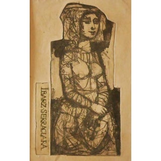 Miguel Ibarz Roca, The Girl, Etching, 1960s For Sale