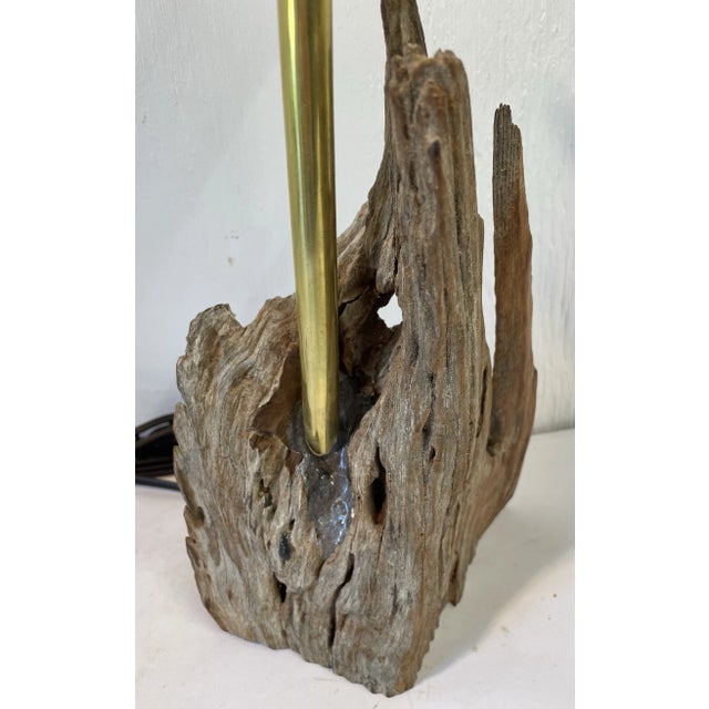 Sand Vintage Driftwood Lamp For Sale - Image 8 of 9