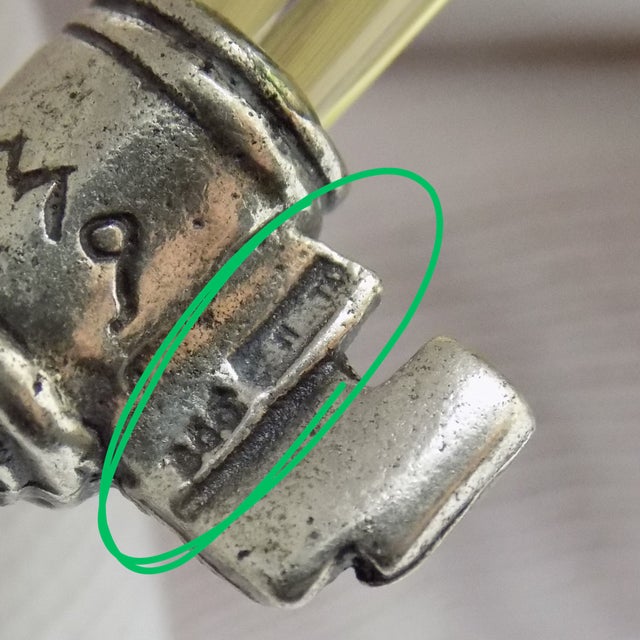 1980s Vintage Italian Handmade Genuine Silver and Yellow Plexiglass Life Size Key Made in Taranto (Apulia) For Sale - Image 5 of 7