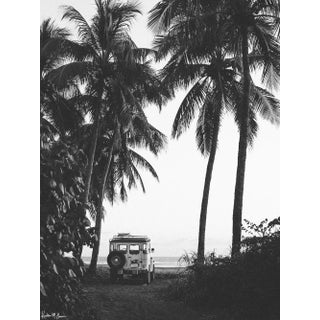 "Secret Spot" - Limited Edition Fine Art Photo - Vertical 24"x36" - Black White Photo Costa Rica Vintage Land Cruiser Beach Photo by Kristen M Brown For Sale