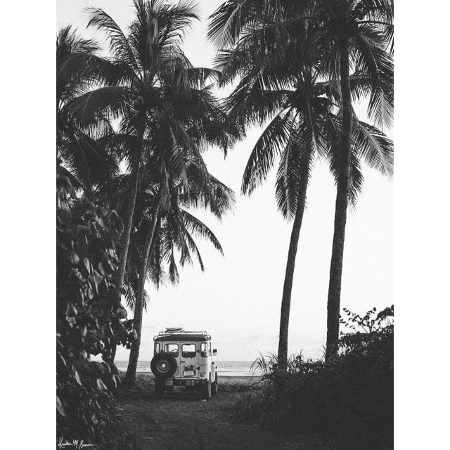 "Secret Spot" - Limited Edition Fine Art Photo - Vertical 24"x36" - Black White Photo Costa Rica Vintage Land Cruiser Beach Photo by Kristen M Brown For Sale