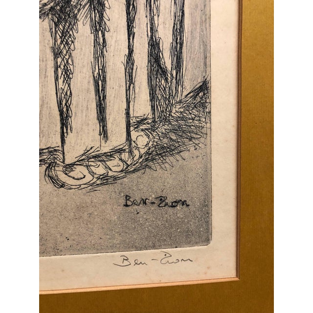 Expressionism Ben-Zion Weinman, Biblical Prophet Etching American Modernist Wpa Artist For Sale - Image 3 of 3
