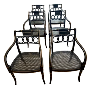 Set of 8 Baker "Governor Alston" Historic Charleston Collection Armchairs