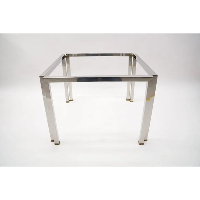 Mid-Century Modern Brass, Chrome and Glass T28 Coffee Tables by Peter Ghyczy, 1970s, Set of 2 For Sale - Image 3 of 9