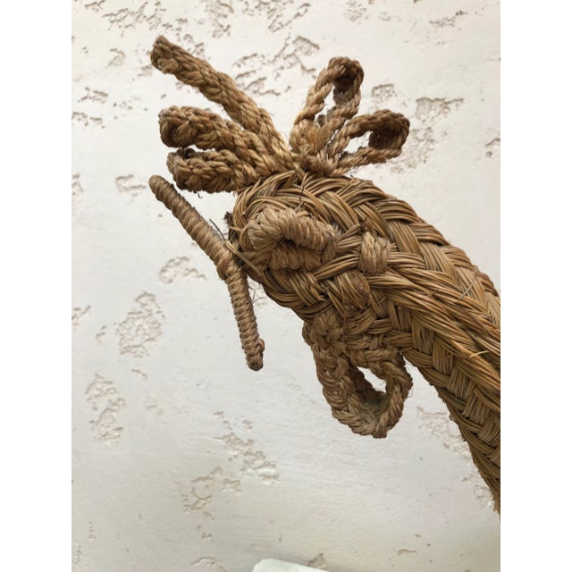 Mid-Century Modern Circa 1950 Large French Wicker Rooster For Sale - Image 3 of 11