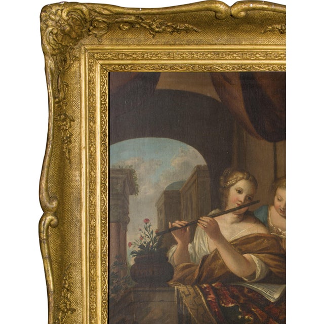Rococo 18th Century French Rococò Painting, Framed For Sale - Image 3 of 7