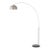 1960s Nova of California Adjustable 92-Inch Tambo Arc Floor Lamp - Modern Satin Nickel, Black Marble Base, Dimmable For Sale