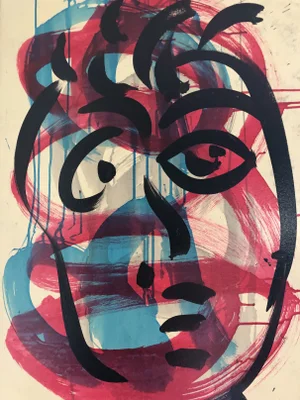 Modern Peter Robert Keil Signed Expressionist Painting With Certificate of Authenticity