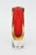 1970s Vintage Murano Alessandro Mandruzzato Faceted Red, Yellow Sommerso Glass Vase For Sale - Image 5 of 12