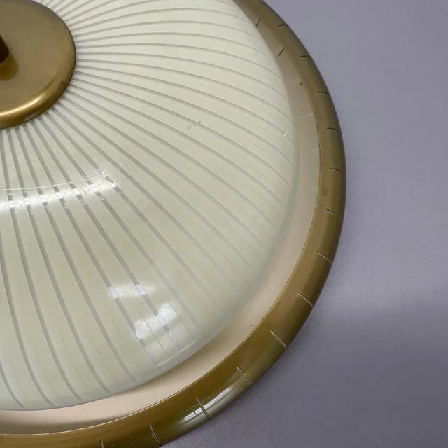 Round Metal Wall Light in the style of Gio Ponti, 1950s For Sale - Image 9 of 18