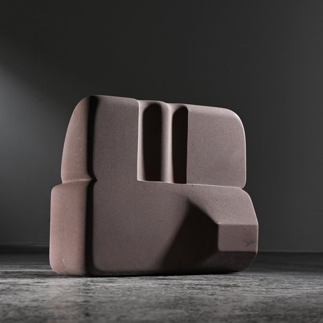 Robert Neuhauser, Large Sculpture, 1980s, Pink Sandstone For Sale - Image 4 of 12