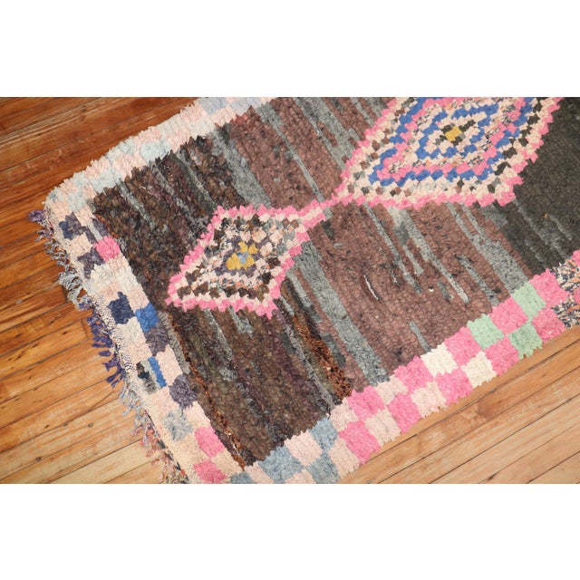 Tribal Bohemian Mid 20th Century Moroccan Rug - 3'10" x 8' For Sale - Image 10 of 10