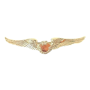 Vintage Airlines Souvenir Air Stewardess Wings Silver Tone Brooch Pin