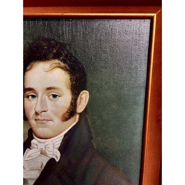 Ethan Allen Vintage Ethan Allen Greenwood “Portrait of a Gentleman” Framed Reproduction For Sale - Image 4 of 11