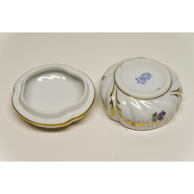 Mid 20th Century Herend Hungarian Porcelain Hand Painted Bonbonniere Canister For Sale - Image 5 of 7