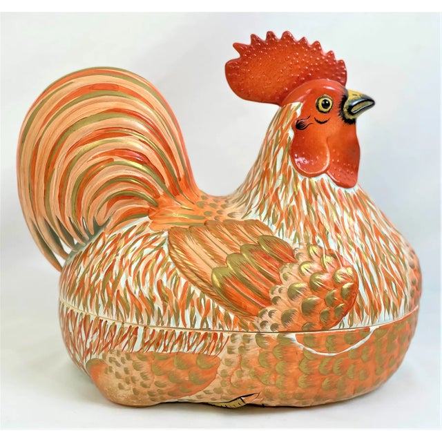 1970's Mottahedeh Large Imari Style Rooster Tureen For Sale In Houston - Image 6 of 8