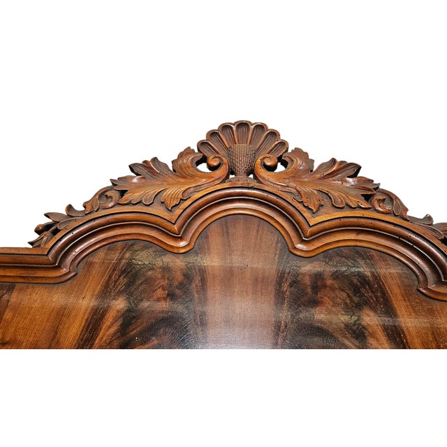 -Rare, Carved 18th century French Antique armoire -Great large size and beautiful walnut color -Carved crest and Ornate...